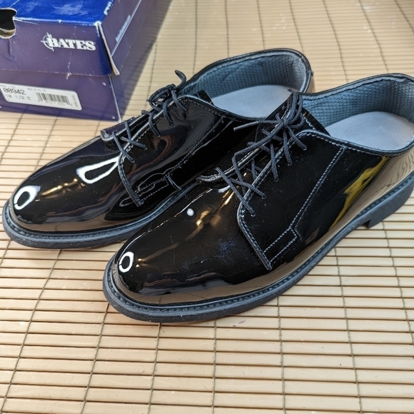 Bates Dress ,Formal, wedding, prom Uniform Shoe Men's Size 10.5 E High Gloss Bla - Picture 2 of 10